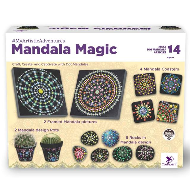 Mandala Magic Premium Dot Mandala Art Kit, Complete DIY Craft Kit for Kids 6-12 & Adults