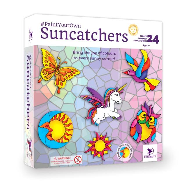 DIY Glass Painting Kit for Kids & Teens – Paint Your Own Suncatchers, Window Art, Arts and Crafts Gift for Girls & Boys Ages 8-12, Fun Screen-Free Activity