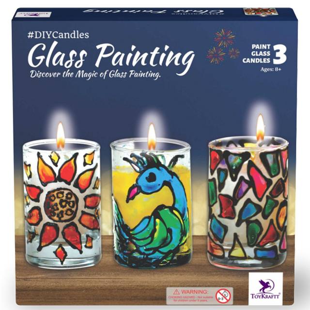 DIY Glass Painting Kit for Kids 6-12, Teens & Adults - Candle Making Art & Craft Kit