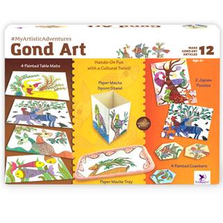 Gond Art DIY Indian Art Forms Kit for Kids 8-12 Years, Art N Craft Kit DIY Activity Kit - Birthday Gift for Girls Boys Age 8+