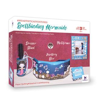 3-in-1 Craft Kit for Kids, Art and Craft Kit for Age 9 to 12, DIY Mermaid Themed Gift for Girls, Spellbinding Mermaids