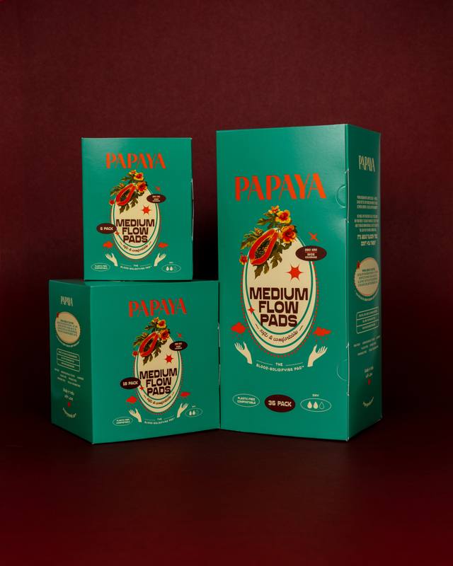 Papaya Medium Flow Menstrual Pad