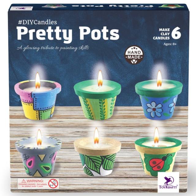 Pretty Pots Painting & Candle Making Kit for Kids Age 9-12