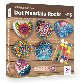 Rock Painting Kit for Kids, Dot Mandala Art Craft Set, Ages 8-12, Learn Dot Mandala Art Painting on Rocks, Gift for Girls & Boys Ages 7-12