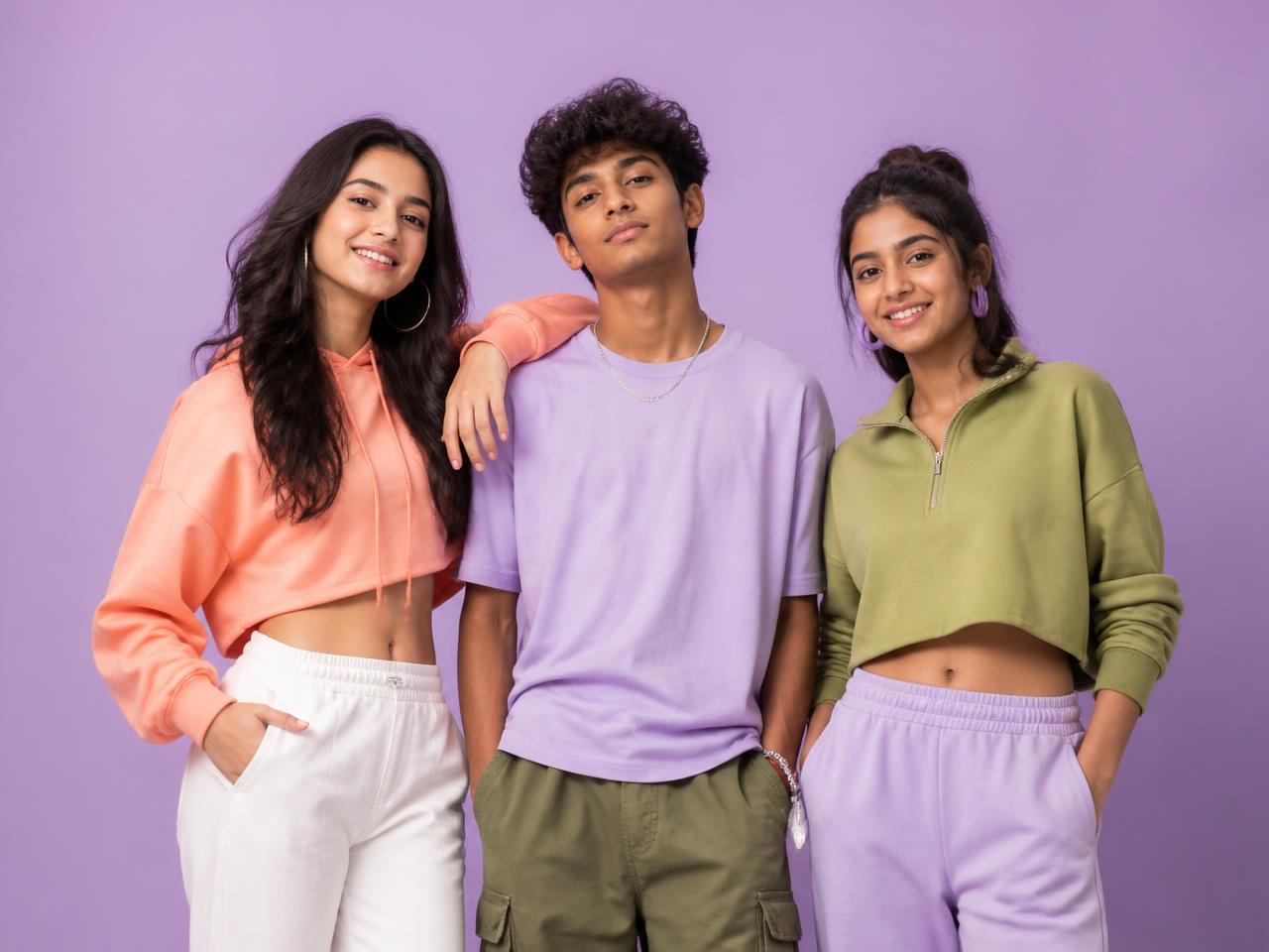 Indian teens in contemporary streetwear